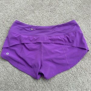 lululemon shorts speed up 2.5” moonlit magenta